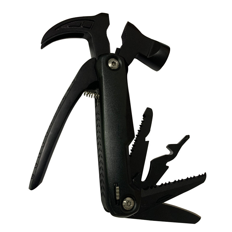 Multi-purpose claw hammer Gift hammer Stainless steel multi-purpose claw hammer Outdoor hammer pliers blackened small claw rescue hammer full figure