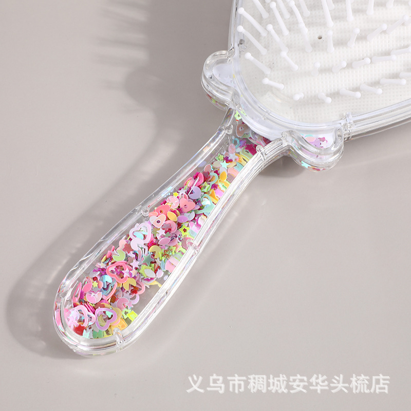 Internet Red Cute Little Dinosaur Quicksand Air Bag Comb Girl Heart Fashion Hair Comb Skin Massage Comb Multi-Color Optional Application Scenario