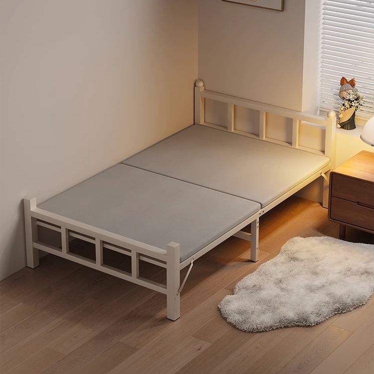 Folding bed, single bed, home, office, lunch break, simple bed, double bed, 1.2 meters, dormitory rental room, hard board bed, iron bed