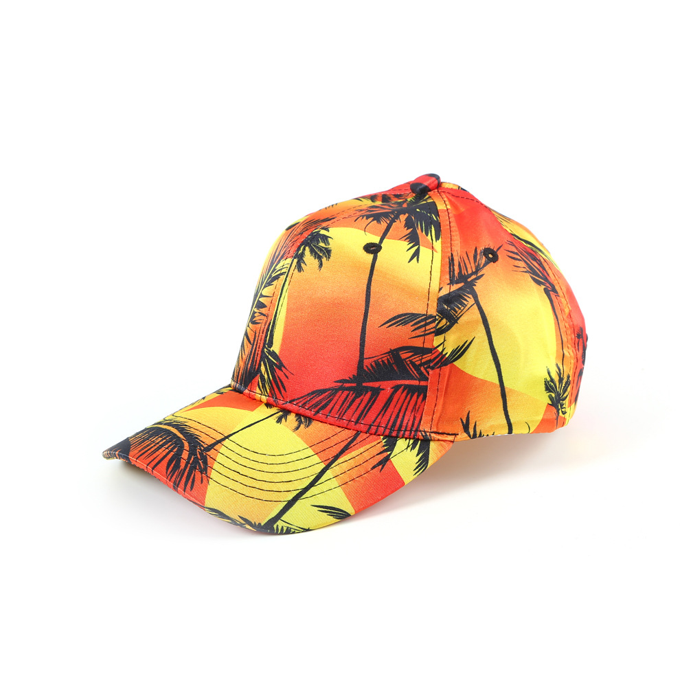 Cross-Border Sports Fashion Imitation Silk Outdoor Baseball Cap Breathable Dome Sun Hat Summer Printed Baseball Cap Sun Hat Summer Hat Application Scenario