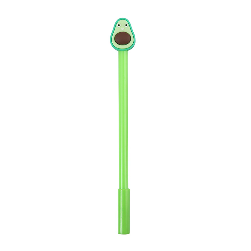 Creative Cartoon Soft Glue Avocado Shape Neutral Pen Student Cute Signature Pen Gift Pen Office Stationery Wholesale Item Picture