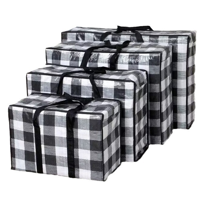 Wholesale price of woven bags, oversized moving bags, student dormitory luggage and clothes packing bags, cotton quilt storage bags, snake skin bags Item Picture