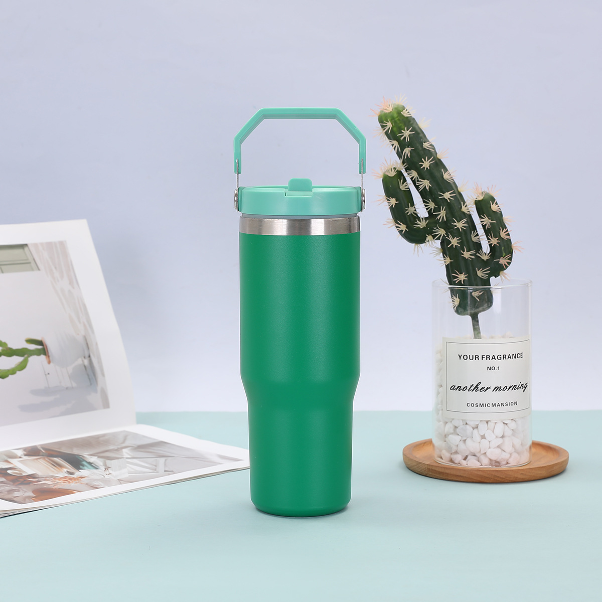 Wholesale of cross-border 30oz handle cup, double-layer vacuum 304 stainless steel car cup, outdoor portable car insulated cup pic 13