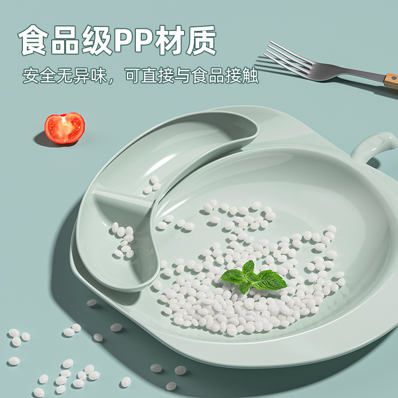Dumpling plate Steamed dumpling plate special with vinegar plate drain double plate plastic creative snack fries plate household plate details Picture