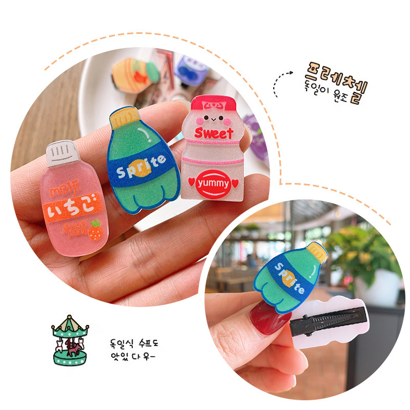 发夹/发夹植绒/发饰/发卡/创意饰品白底实物图