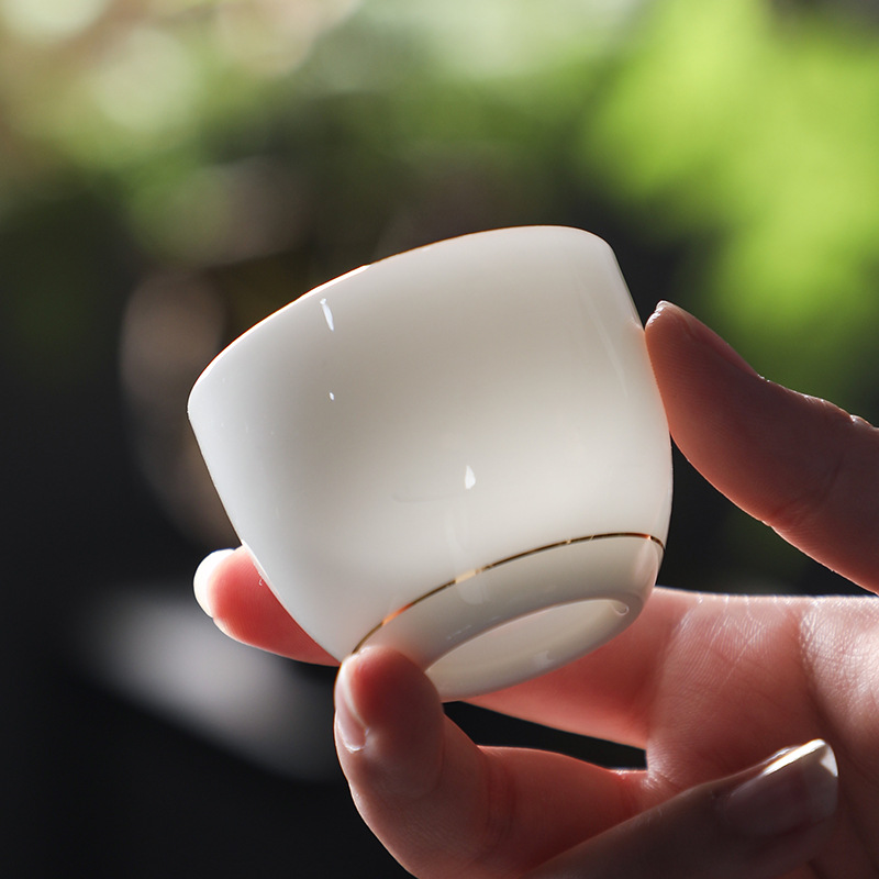 Factory direct sales of pure white Dehua jade porcelain Gongfu tea sets, wholesale available, light luxury gift box with logo Specification image