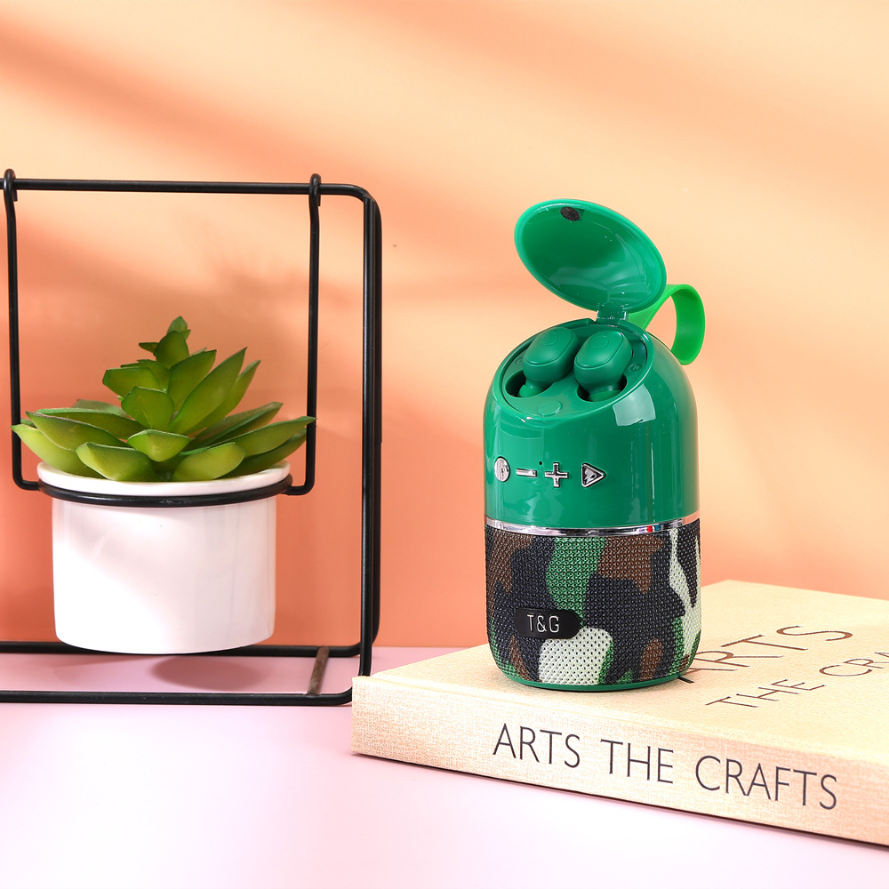 新款TG805无线蓝牙音箱户外便携式移动电源TWS双耳立体声运动耳机