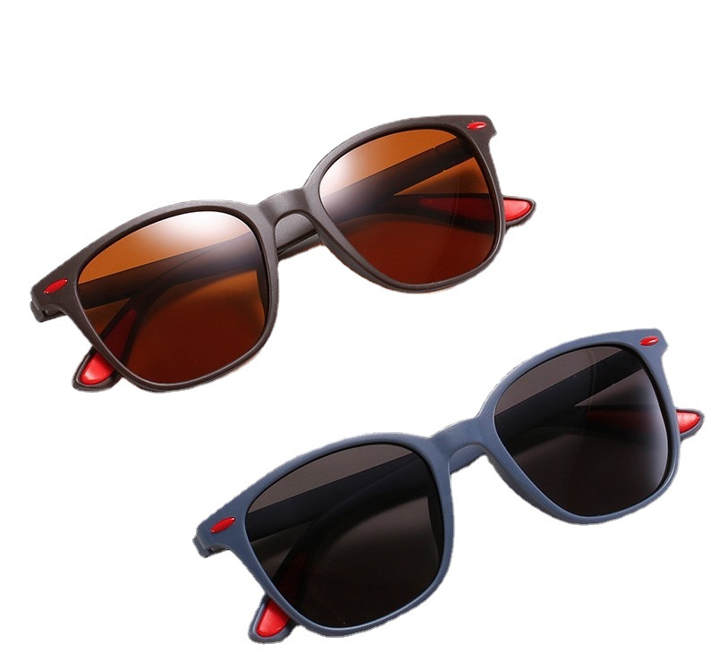 Classic casual sports sunglasses for men from Europe and America, fashionable and individual, with rice studs, driving, fishing and outdoor sunglasses Item Picture