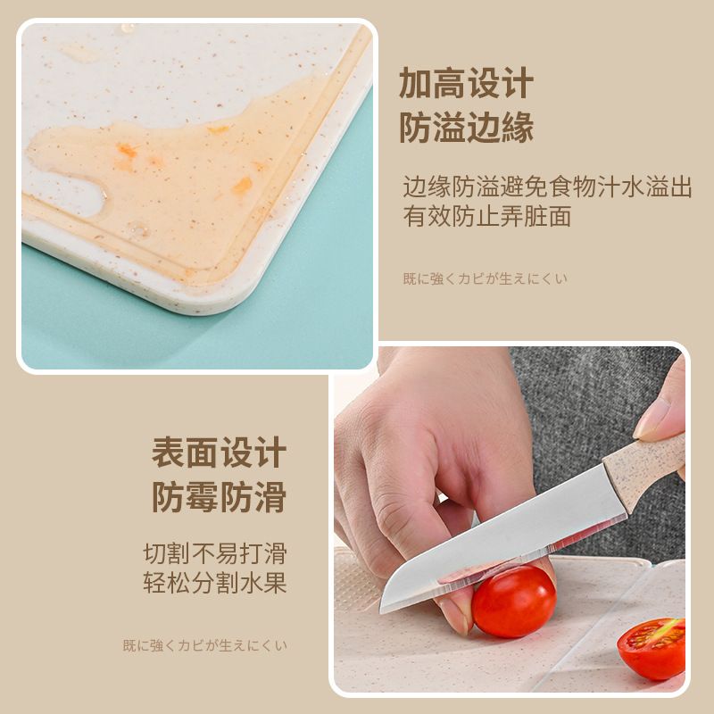 Portable Cutting Board Dormitory Mini Rental House Fruit Knife Set Food Grade Picnic Student Mildew Proof Cutting Board Application Scenario