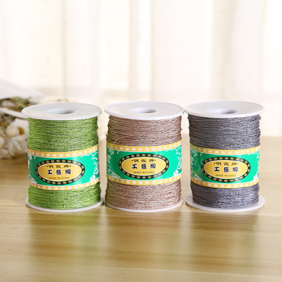 Manufacturers Wholesale Nylon Gold Wire Diy Hand Braided Accessories Gold Wire Silver Wire Braided Wire Bracelet String Spot Application Scenario