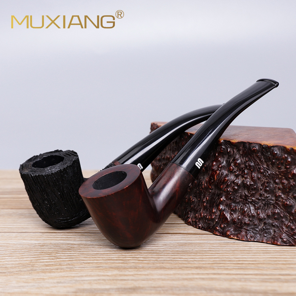 木香实木小烟斗木质手工烟斗9mm活性炭滤芯石楠木烟斗来图设计