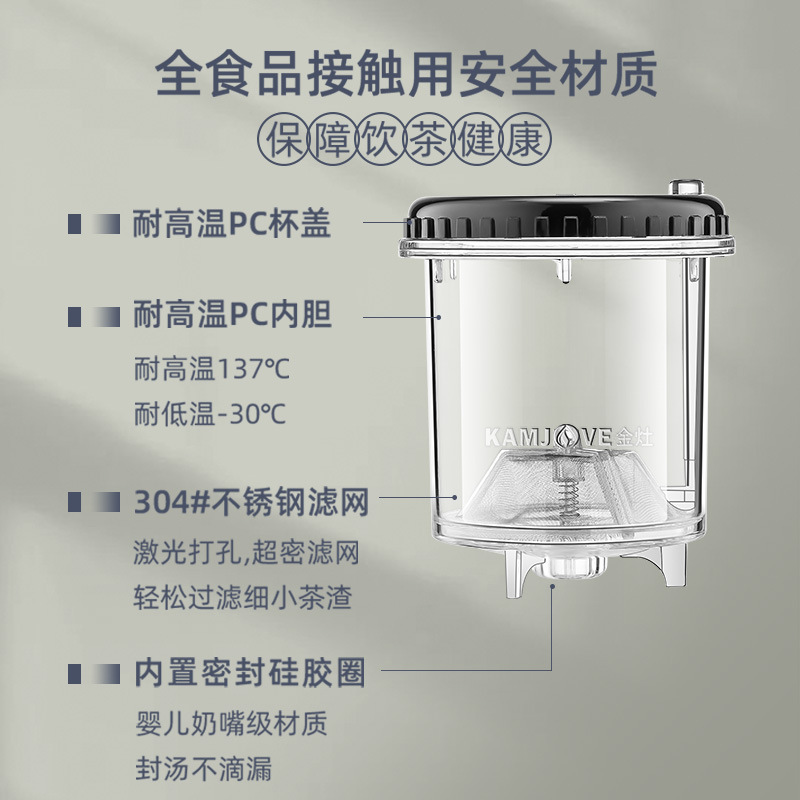 Jinzao TP-160 Piaoyi Cup Tea Brewing pot inner liner filter flower teapot tea brewing cup Tea brewing cup glass tea set for home use Application Scenario