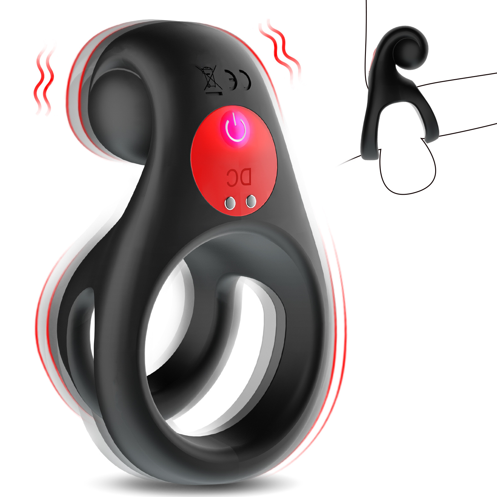 Amazon's new bestseller, a dual-ring vibration delay ring, a locking ring, a fun ring, and a blocking ring for men full figure