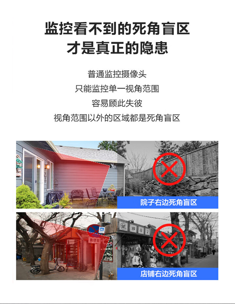 K30双目摄像头高清防水全景室外远程无线WiFi智能安防监控摄像机详情3