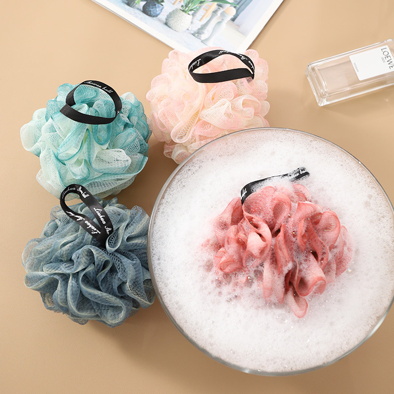 【LOVELY HOME】【 Chi Jia 】 New Large two-color Super Soft non-dispersing Bath Ball Flower High-end Durable cleaning foaming net Bath ball wholesale details Picture