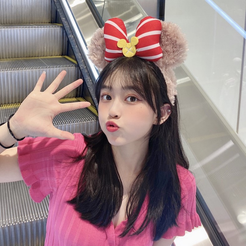 Three-Dimensional Bow Plush Headband Cute Bear Hair Card Female Korean Net Red Son Sweet Super Shirley Rose Headband details Picture