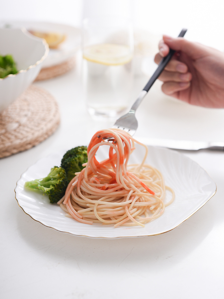 【 White Jade Glass Porcelain Pure White Shell Series 】 Tempered glass Creative bowls, plates and tableware for home use, deep plates for dishes and coffee Item Picture