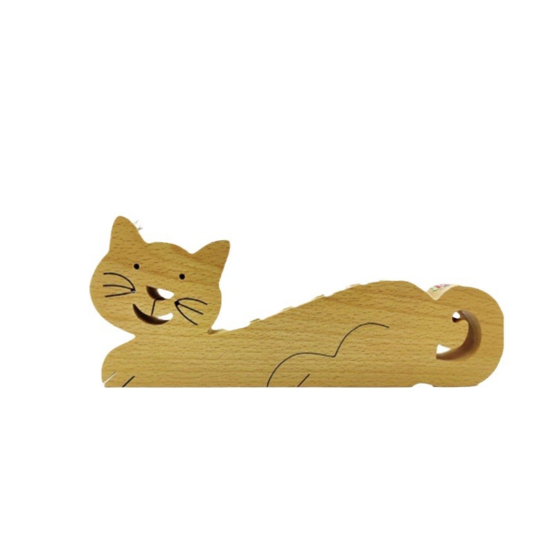 Cross-Border Amazon Wooden Pen Holder Crayon Cat Creative Modeling Desktop Decoration Crayon Holder Home Wooden Crafts Item Picture