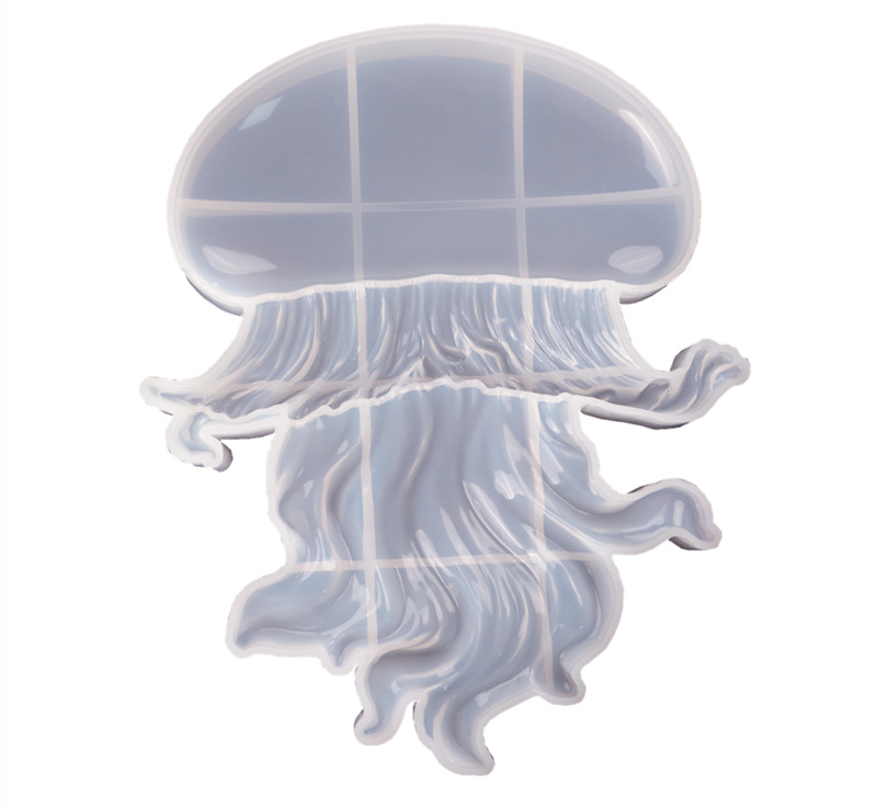 diy epoxy resin jellyfish sea biology mirror silicone mold drop glue mold Item Picture