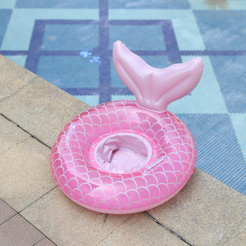 Off-The-Shelf Cross-Border Instagram Children's Swimming Ring Baby Seat Ring Mermaid With Handlepockets Baby Seat Ring Inflatable Specification drawing