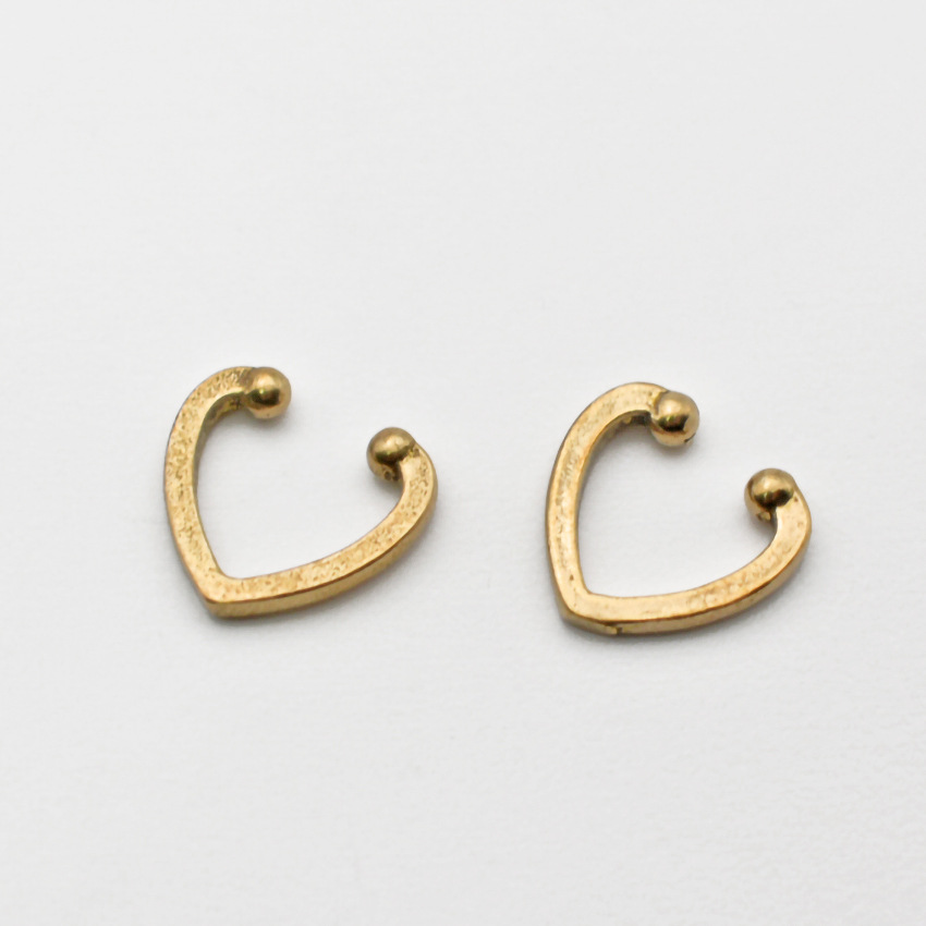 New Hot-Selling Bracelet Earrings Pendant Necklace Accessories Diy Copper Jewelry Accessories Cross-Border Love Shaped Ear Bone Clips