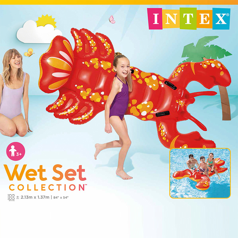 INTEX57528 Large lobster mount, children's inflatable float, swimming pool, entertainment float bed, water toy details Picture