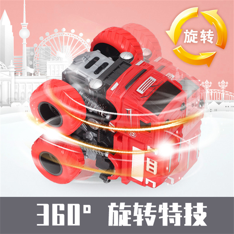 Douyin Internet celebrity inertial four-wheel drive off-road vehicle, engineering, military, fire, sanitation team, boy street stall, toy wholesale Specification image