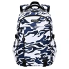 The 2025 new model of camouflage schoolbag for junior and senior high school students, large-capacity backpack for reducing burden and protecting the spine, and graffiti backpack Item Picture