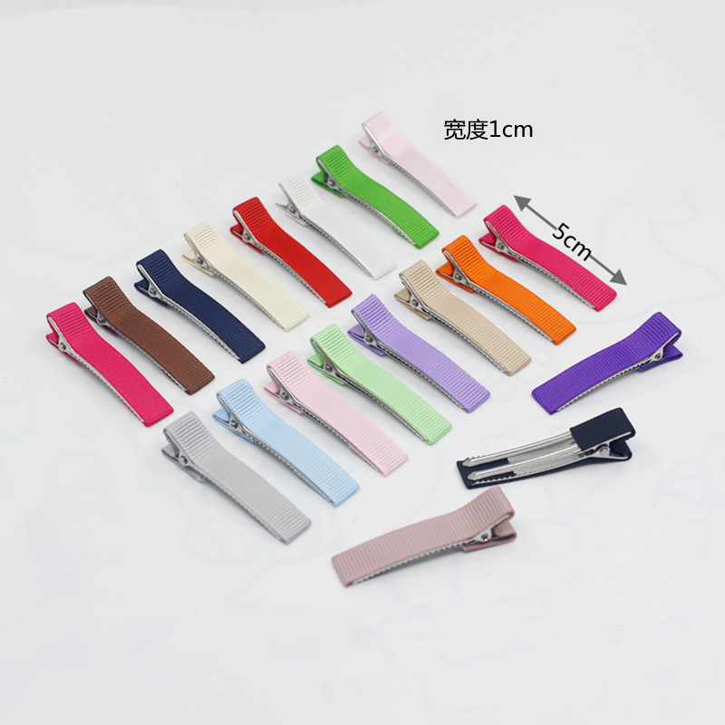 Children's Hairpin Diy Double Fork Clip Thread With Half Pack Cloth Duckbill Clip Broken Hairpin Hair Accessories Wholesale