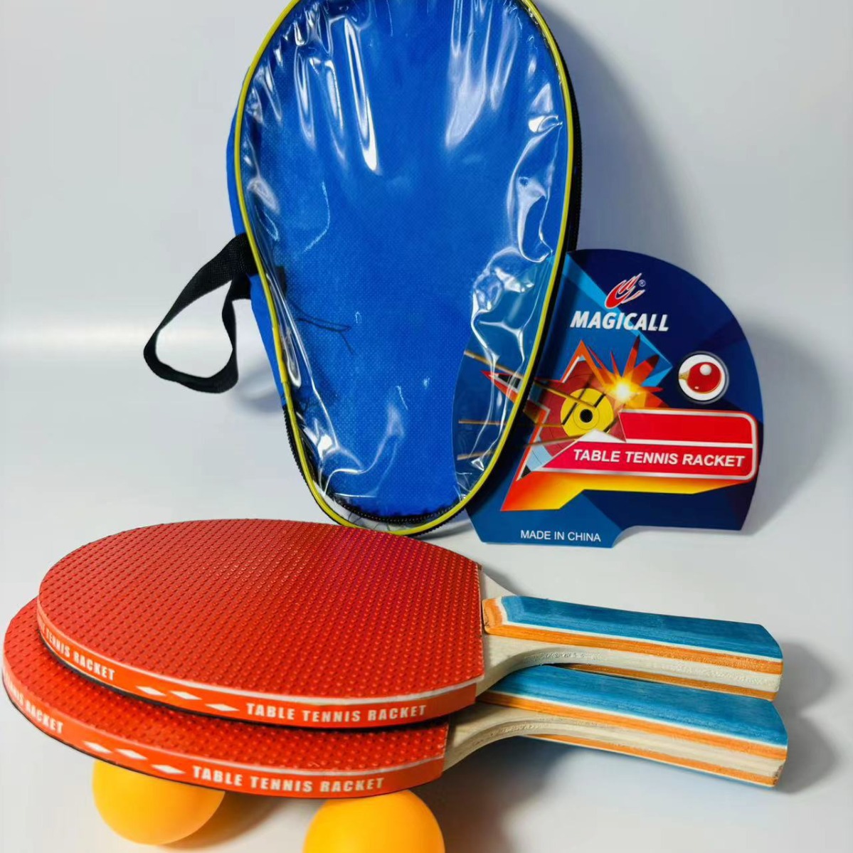 Macgregor Table Tennis Racket 7Mm Single Leather Beginner Children's Horizontal Table Tennis Racket 2 Sets Wholesale Application Scenario