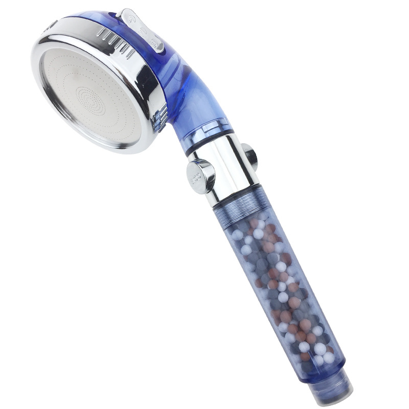 负离子花洒一键止水手持花洒喷头shower三档增压过滤洗澡莲蓬头showerheadдушادوات