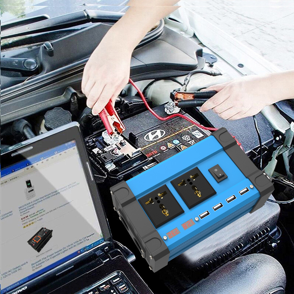 Inverter 300W cross-border converter 12V to 220V110V smart LCD dual display 4USB4.2A fast charging pic 14