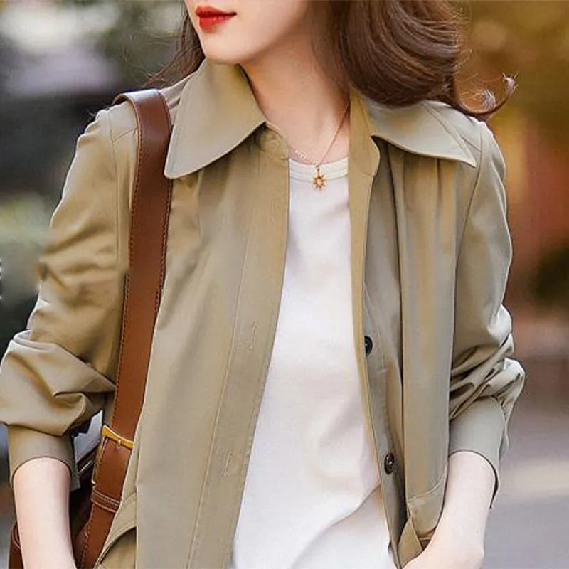 Early Autumn New French Long-Sleeved Long Dress Women's Design Sense Of Small Temperament Trench Coat Tide