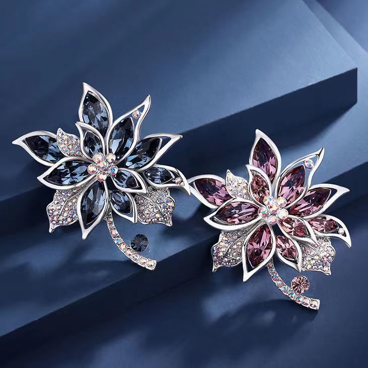 Europe And The United States Vintage Flower Brooch High-Grade Light Luxury Pin All Suit Coat Sweater Accessory Corsage Direct Manufacturers