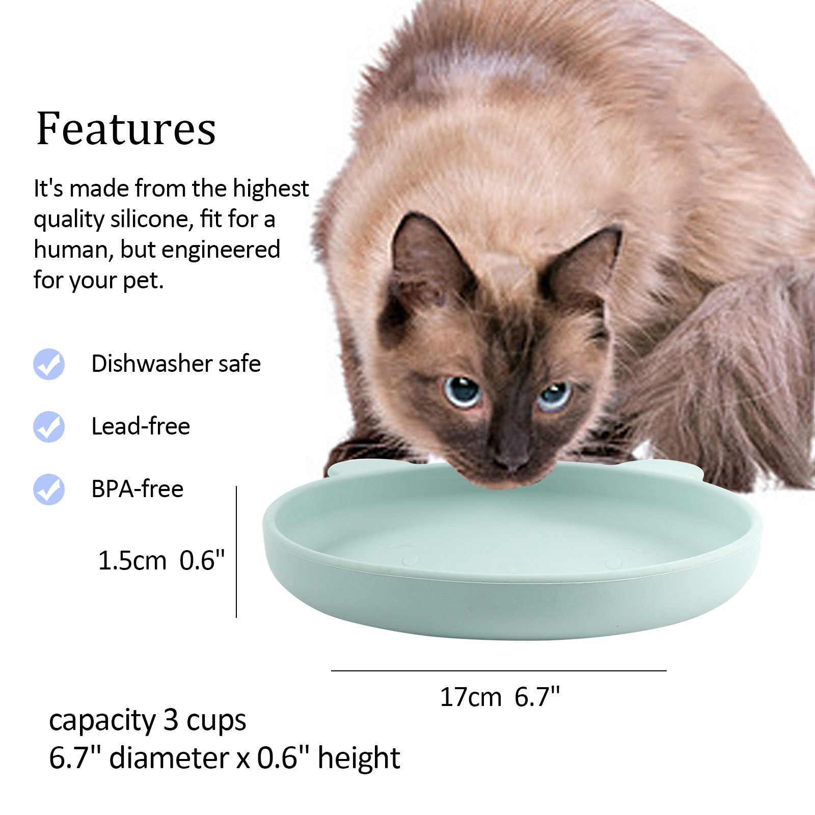 Cross-border dog feeding bowl Cat silicone portable food tray Water basin pet feeding supplies dog food silicone tray wholesale details Picture