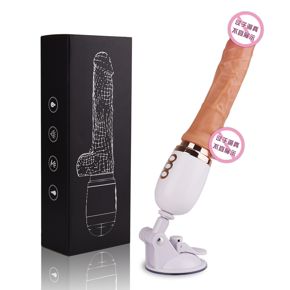 Electric simulation female automatic suction cup hands-free telescopic vibrating masturbator for adults Application Scenario