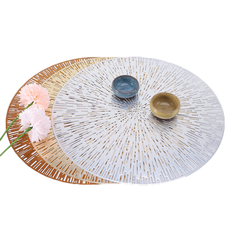 圣特斯林餐垫防水防油餐桌碗垫现代简约西餐垫烫金边框水洗餐垫