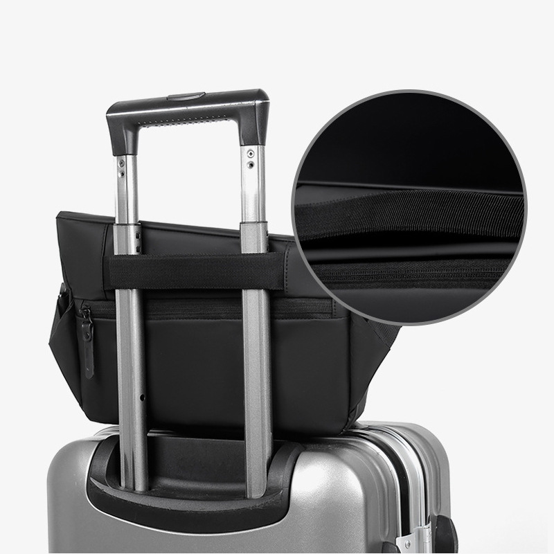 2023 New Fashion Brand Men's Crossbody Bag Wholesale Waterproof Ipad Multi-Functional Chest Bag Cool Diagonal Shoulder Bag Specification drawing