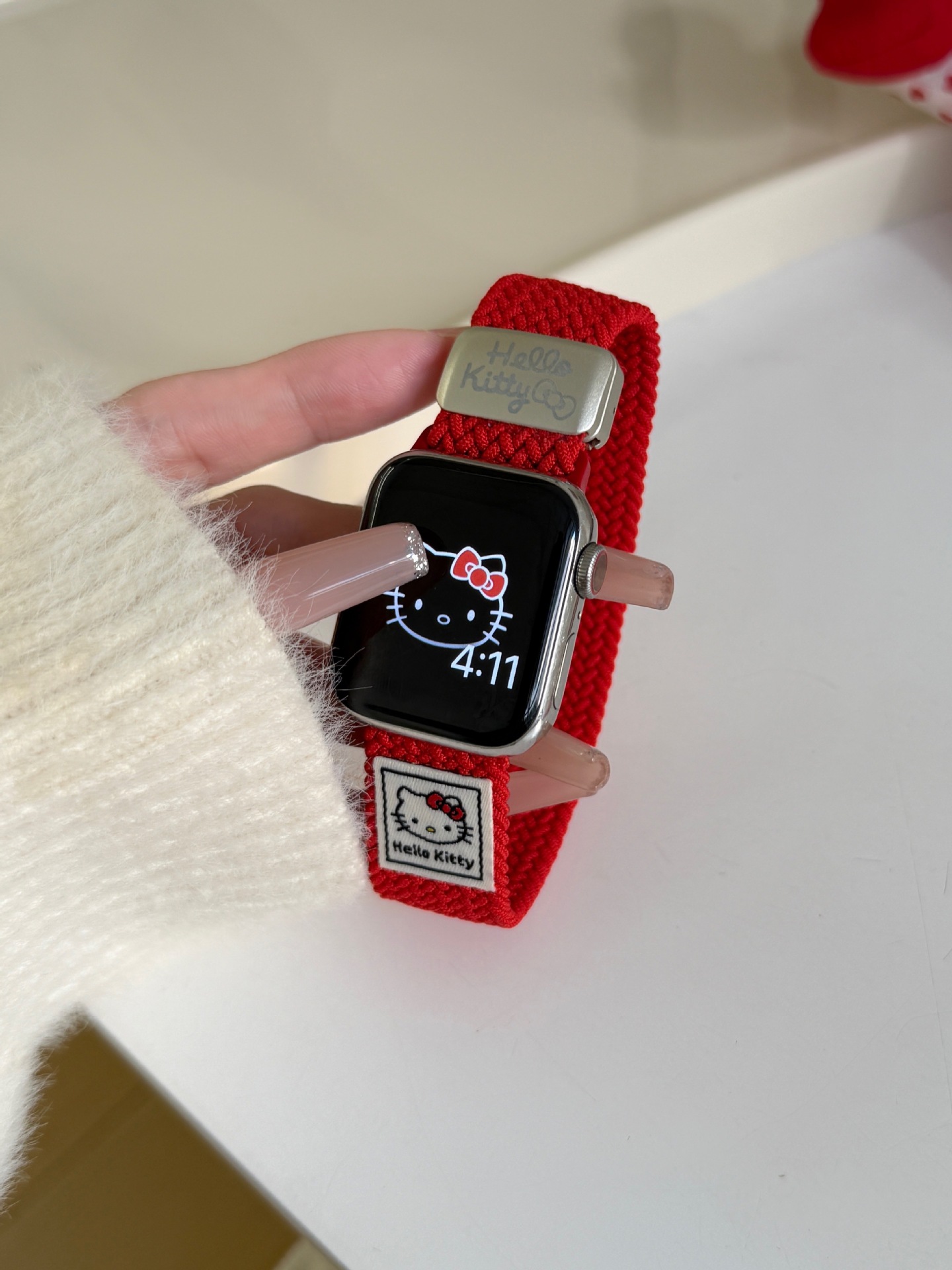 凯蒂尼龙磁吸扣编织表带适用苹果手表iwatch11代987654Ultra/SE详情3