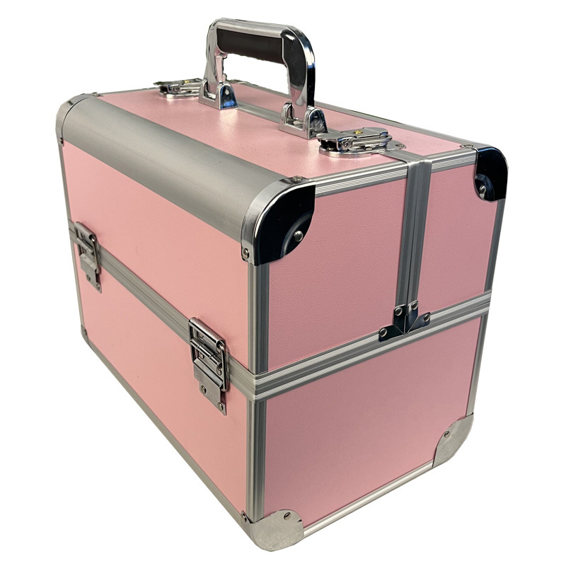 跨境化妆箱手提大容量便携式多层化妆品收纳箱大号纹绣工具箱批发