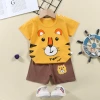 2024 Summer New pure cotton children's short-sleeved T-shirt set, Korean-style infant and toddler short-sleeved and short-shorts two-piece set details Picture