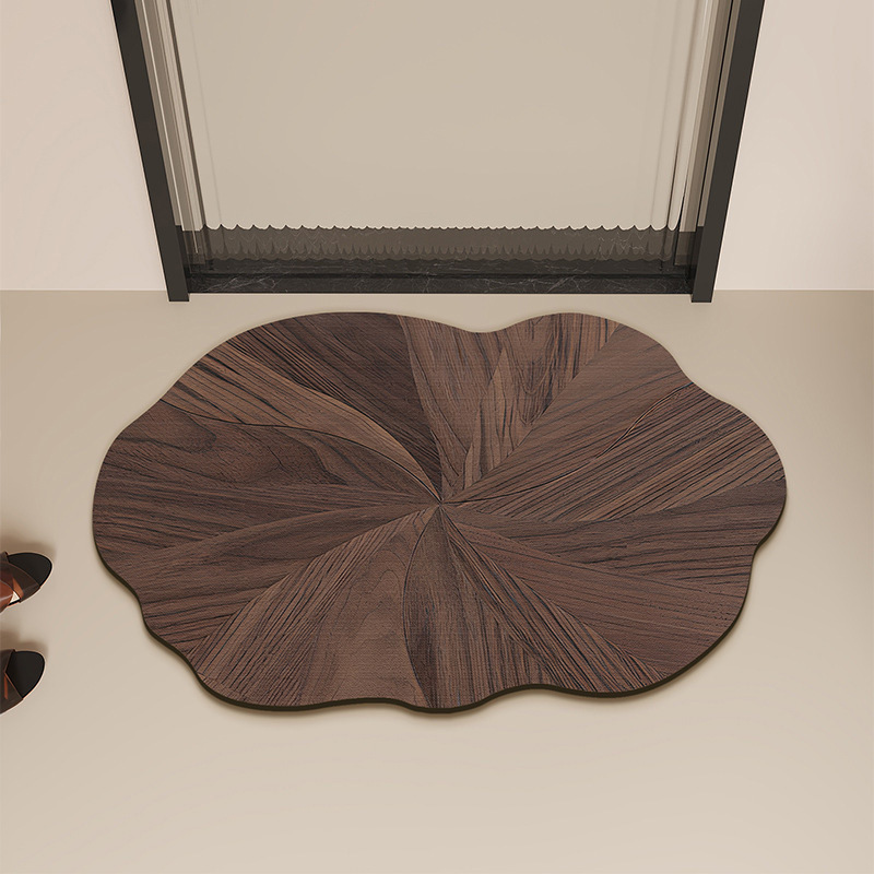 Modern and simple diatom mud floor MATS are anti-slip, wear-resistant, dirt-resistant and easy to maintain. Bathroom floor MATS and household water-absorbing and quick-drying floor MATS details Picture