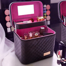 便携化妆包大容量旅行化妆箱多功能手提多层桌面化妆品收纳盒