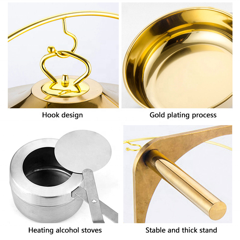Bufei stove, food basin, insulated stove, food alcohol heating hanging stove, cross-border household, hotel stainless steel buffet stove Application Scenario