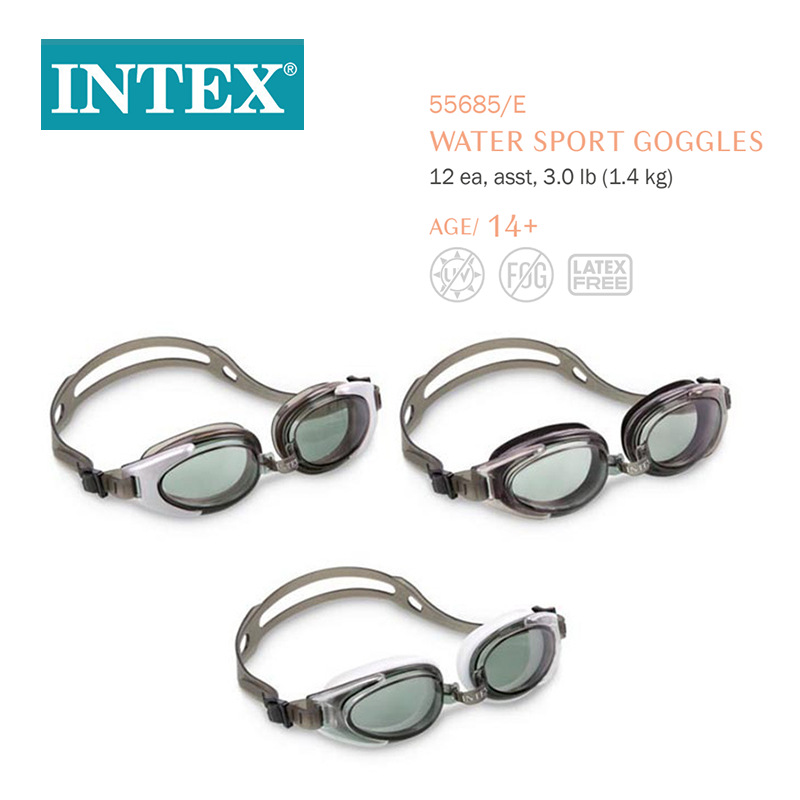 INTEX55685水上能手泳镜接力竞赛成人潜水游泳镜 防水眼镜