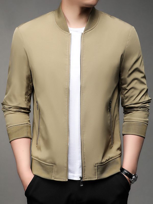 Wholesale of trendy men's long-sleeved loose jackets, outerwear and baseball collars for young men in the autumn of 2023 Specification image