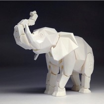 3d printed blank elephant ornament model Creative hand-done gift toy with random color
