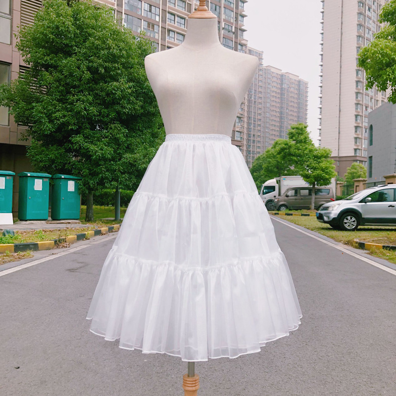 Skirt lolita boneless soft yarn daily support medium length Lolita petticoat 60cm own factory quality is excellent price full figure