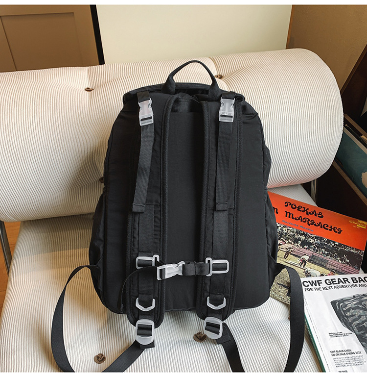 跨境双肩包男轻便登山包抽绳大容量户外旅行双肩包女大学生书包女详情40