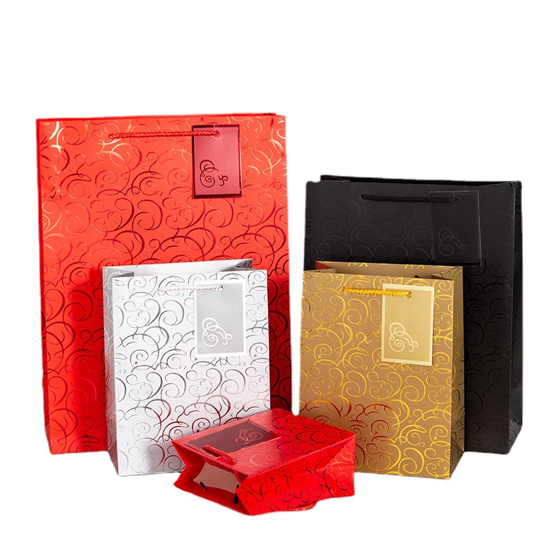 Bow paper bags, wedding and festival gift bags, clothing shopping handbags, candy jewelry packaging bags, printed logos Item Picture